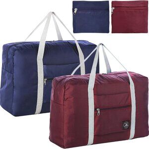 Foldable Travel Duffel Bags 2PCS Tote Carry On Luggage Spirit Airlines Personal